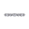 Straight Wedding Ring in 14k White Gold with Marquise Natural Diamond at Gabriel & Co.