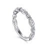 Straight Wedding Ring in 14k White Gold with Marquise Natural Diamond at Gabriel & Co.