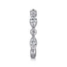 Straight Wedding Ring in 14k White Gold with Marquise Natural Diamond at Gabriel & Co.