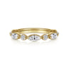 Fancy Wedding Ring in 14k Yellow Gold with Marquise Natural Diamond at Gabriel & Co.