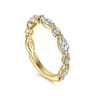 Fancy Wedding Ring in 14k Yellow Gold with Marquise Natural Diamond at Gabriel & Co.