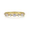 Fancy Wedding Ring in 14k Yellow Gold with Marquise Natural Diamond at Gabriel & Co.