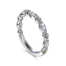 Straight Wedding Ring in 14k White Gold with Marquise  at Gabriel & Co.