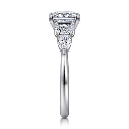 Estefani - 14K White Gold Princess Cut Diamond Engagement Ring