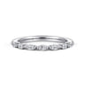 Straight Wedding Ring in 14k White Gold with Marquise Natural Diamond at Gabriel & Co.