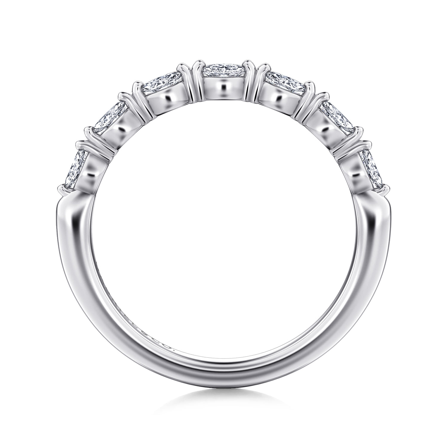 Esther - 14K White Gold Marquise Diamond Anniversary Band