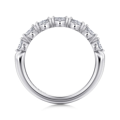 Esther - 14K White Gold Marquise Diamond Anniversary Band