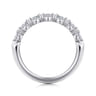 Straight Wedding Ring in 14k White Gold with Marquise Natural Diamond at Gabriel & Co.
