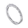 Straight Wedding Ring in 14k White Gold with Marquise Natural Diamond at Gabriel & Co.
