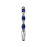 Straight Wedding Ring in 14k White Gold with Marquise Sapphire at Gabriel & Co.