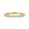 Straight Wedding Ring in 14k Yellow Gold with Marquise Natural Diamond at Gabriel & Co.