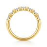 Straight Wedding Ring in 14k Yellow Gold with Marquise Natural Diamond at Gabriel & Co.