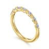 Straight Wedding Ring in 14k Yellow Gold with Marquise Natural Diamond at Gabriel & Co.