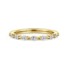 Straight Wedding Ring in 14k Yellow Gold with Marquise Natural Diamond at Gabriel & Co.
