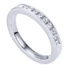 Straight Wedding Ring in 14k White Gold with Princess Cut Natural Diamond at Gabriel & Co.