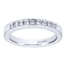 Straight Wedding Ring in 14k White Gold with Princess Cut Natural Diamond at Gabriel & Co.