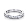 Straight Wedding Ring in 14k White Gold with Princess Cut Natural Diamond at Gabriel & Co.