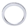 Straight Wedding Ring in 14k White Gold with Princess Cut Natural Diamond at Gabriel & Co.