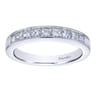 Straight Wedding Ring in 14k White Gold with Princess Cut Natural Diamond at Gabriel & Co.
