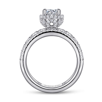 Ethel - 14K White Gold Round Diamond Engagement Ring
