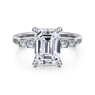 Eva - 14K White Gold Diamond Engagement Ring
