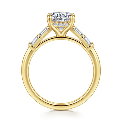 Eva - 14K Yellow Gold Round Diamond Engagement Ring