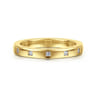 Fancy Wedding Ring in 14k Yellow Gold with Princess Cut Natural Diamond at Gabriel & Co.