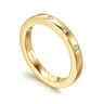 Fancy Wedding Ring in 14k Yellow Gold with Princess Cut Natural Diamond at Gabriel & Co.