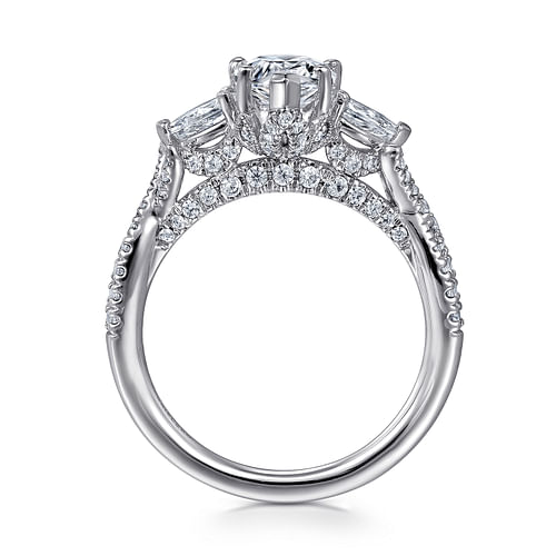 Evalee - 18K White Gold Pear Shape Diamond Engagement Ring - 0.84 ct - Shot 2