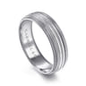 Evan - 14K White Gold 6mm - Milgrain Channel Men's Wedding Band