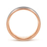 Evan - 14K White-Rose Gold 6mm - Milgrain Channel Men's Wedding Band