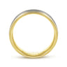 Evan - 14K White-Yellow Gold 6mm - Milgrain Channel Men's Wedding Band