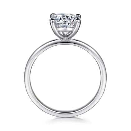 Evelina - 14K White Gold Round Solitaire Diamond Engagement Ring