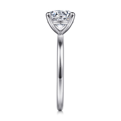 Evelina - 14K White Gold Round Solitaire Diamond Engagement Ring