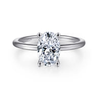 Evelina - 14K White Gold Solitaire Diamond Engagement Ring