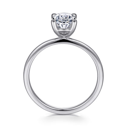 Evelina - 14K White Gold Solitaire Diamond Engagement Ring