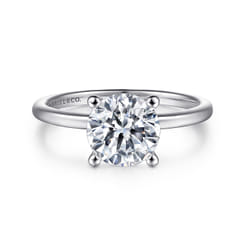 Evelina - Platinum Round Solitaire Diamond Engagement Ring