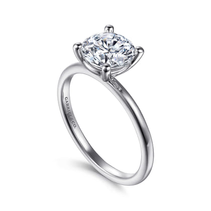 Evelina - Platinum Round Solitaire Diamond Engagement Ring