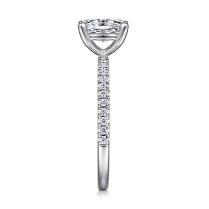 Evelyn - 14K White Gold Oval Diamond Engagement Ring