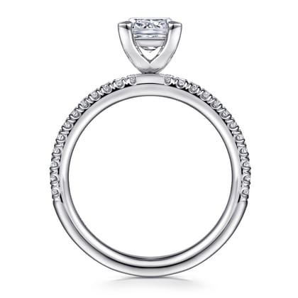 Evelyn - 14K White Gold Princess Cut Diamond Engagement Ring