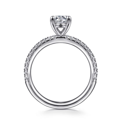 Evelyn - 14K White Gold Round Diamond Engagement Ring