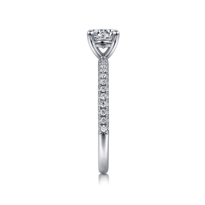 Evelyn - 14K White Gold Round Diamond Engagement Ring