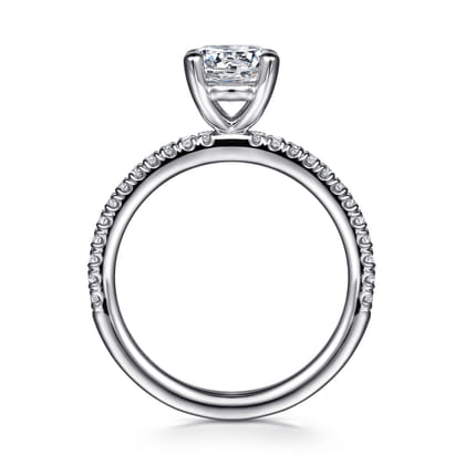 Evelyn - 14K White Gold Round Diamond Engagement Ring