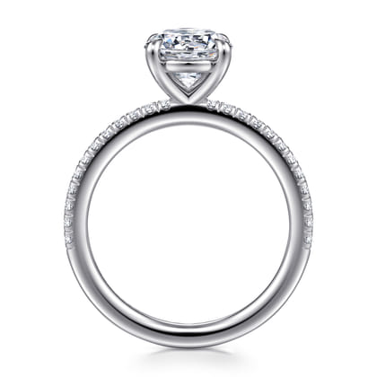 Evelyn - 14K White Gold Round Diamond Engagement Ring