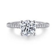 Evelyn - 14K White Gold Round Diamond Engagement Ring