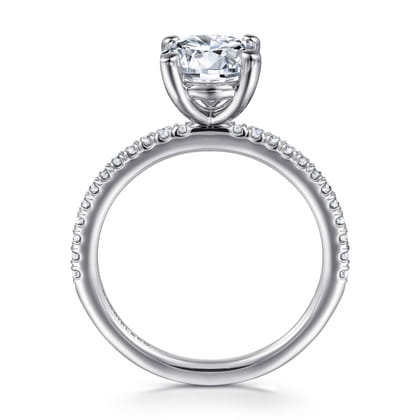 Evelyn - 14K White Gold Round Diamond Engagement Ring