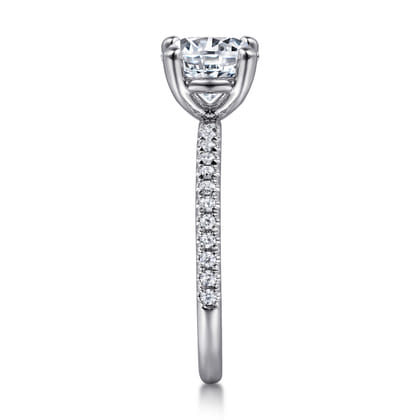 Evelyn - 14K White Gold Round Diamond Engagement Ring