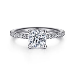 Evelyn - Platinum Round Diamond Engagement Ring
