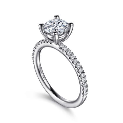 Evelyn - Platinum Round Diamond Engagement Ring