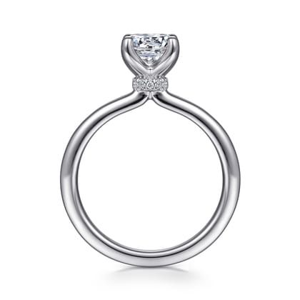 Evelynn - 14K White Gold Round Solitaire Diamond Engagement Ring